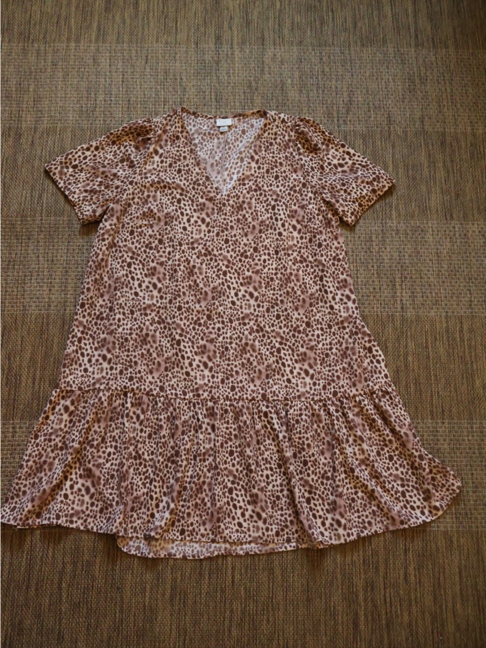 a new day Leopard Spot Midi Dress in Brown and Cream